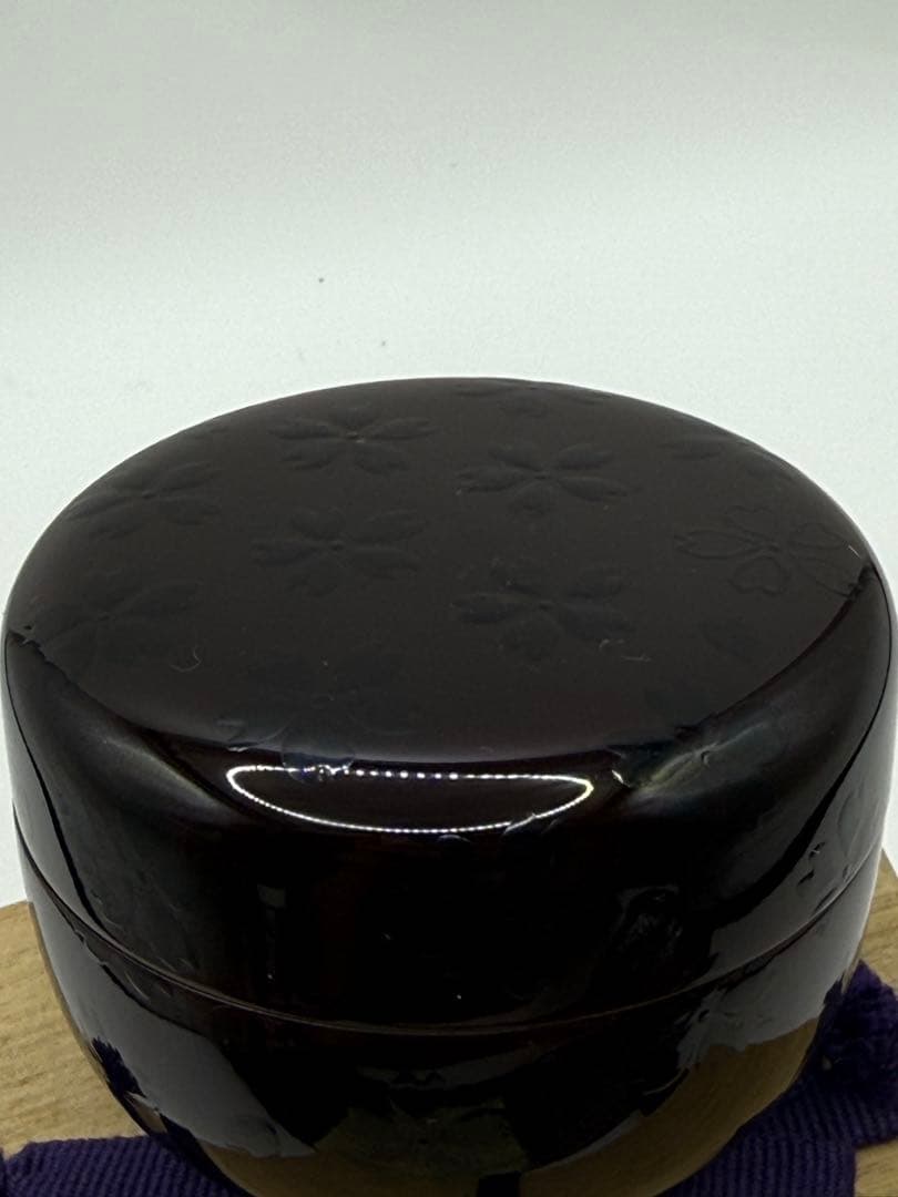 お茶道具輪島漆塗り棗 木箱付き