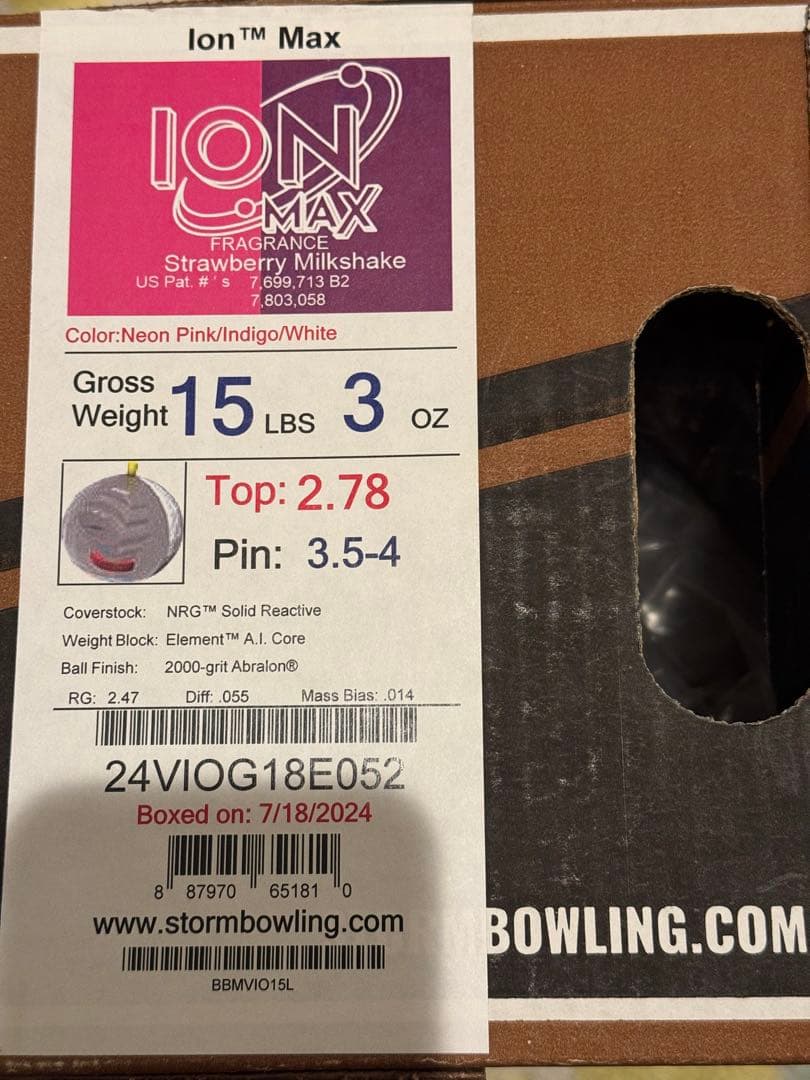 ストーム アイオンマックス 15ポンド サムレス