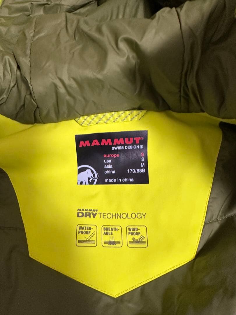 MAMMUT 蛍光イエロー スノーウェア