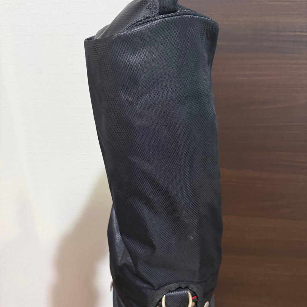 adidas キャディバッグ 黒/赤 ストライプ