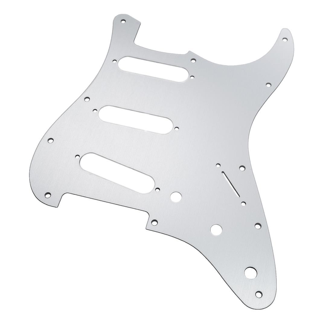 ストラト用アノダイズドピックガードSilverシルバー銀/Lotustorks