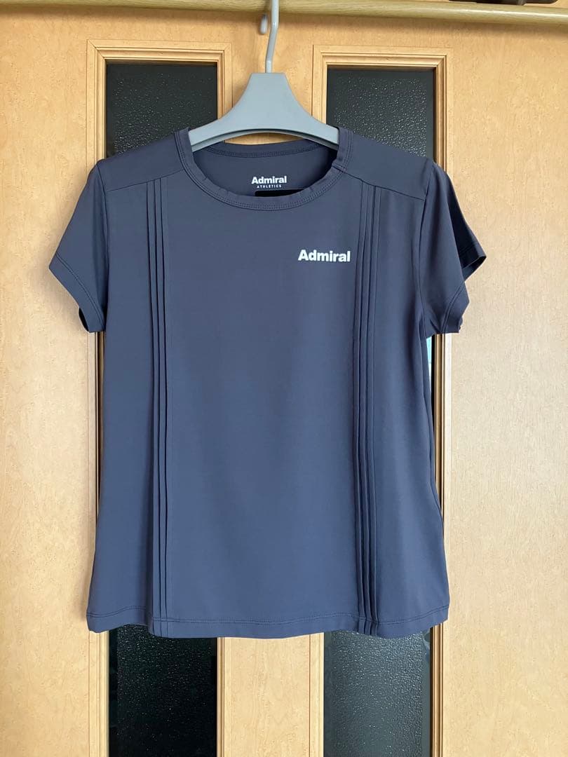 新品未使用　Admiral チャコール　ピンタックフレアスリーブTシャツ M