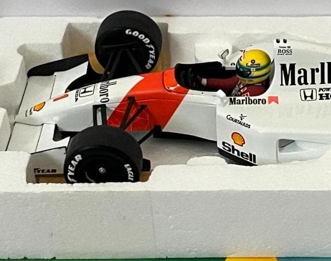 ミニチャンプス 1/18 McLaren Honda MP4/7 A.セナ 難有