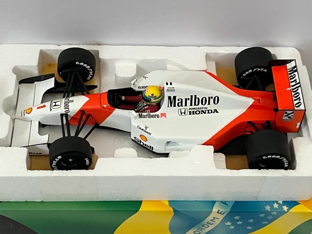 ミニチャンプス 1/18 McLaren Honda MP4/7 A.セナ 難有