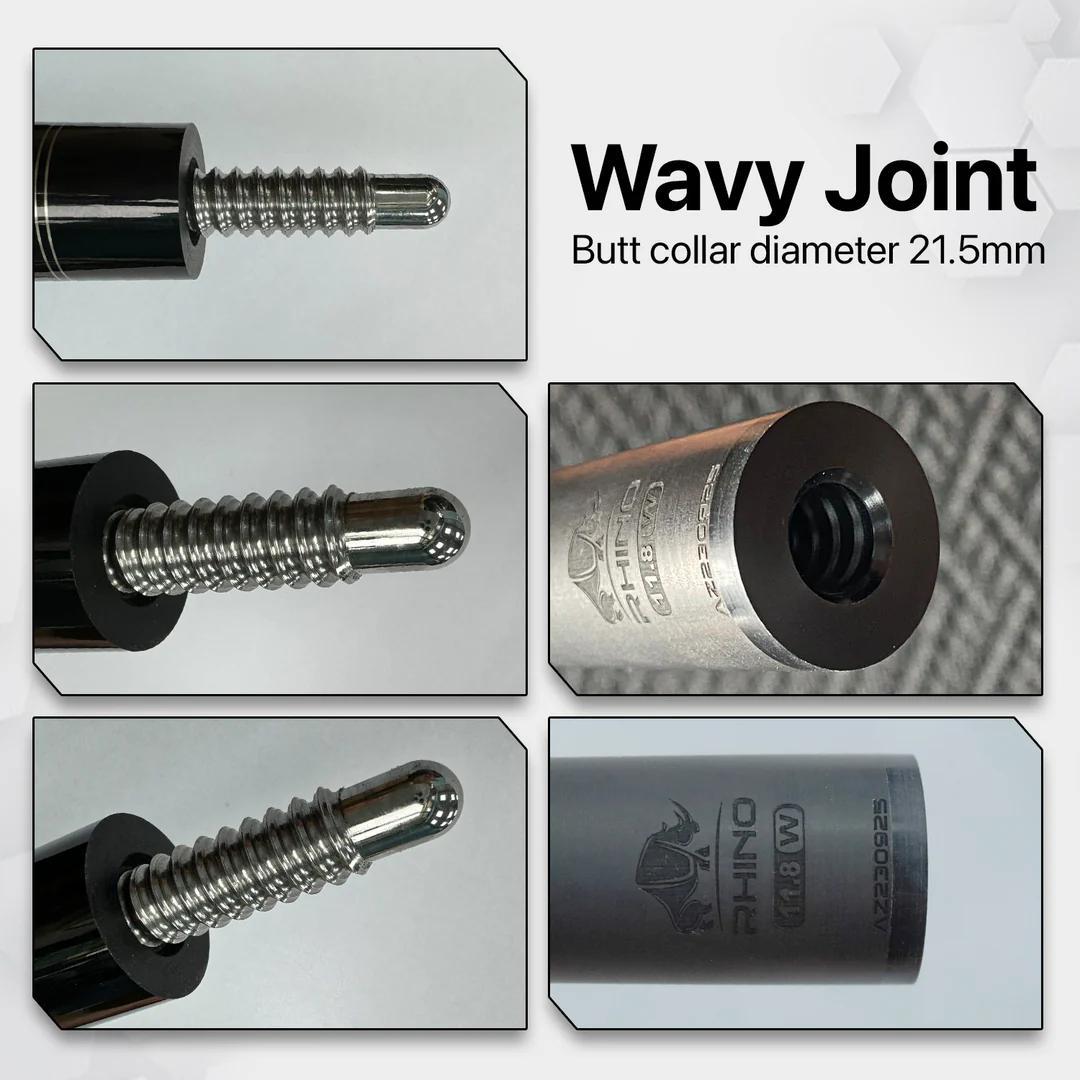 ※3月上旬入荷【Rhino】 WAVY 11.8mm カーボン シャフト