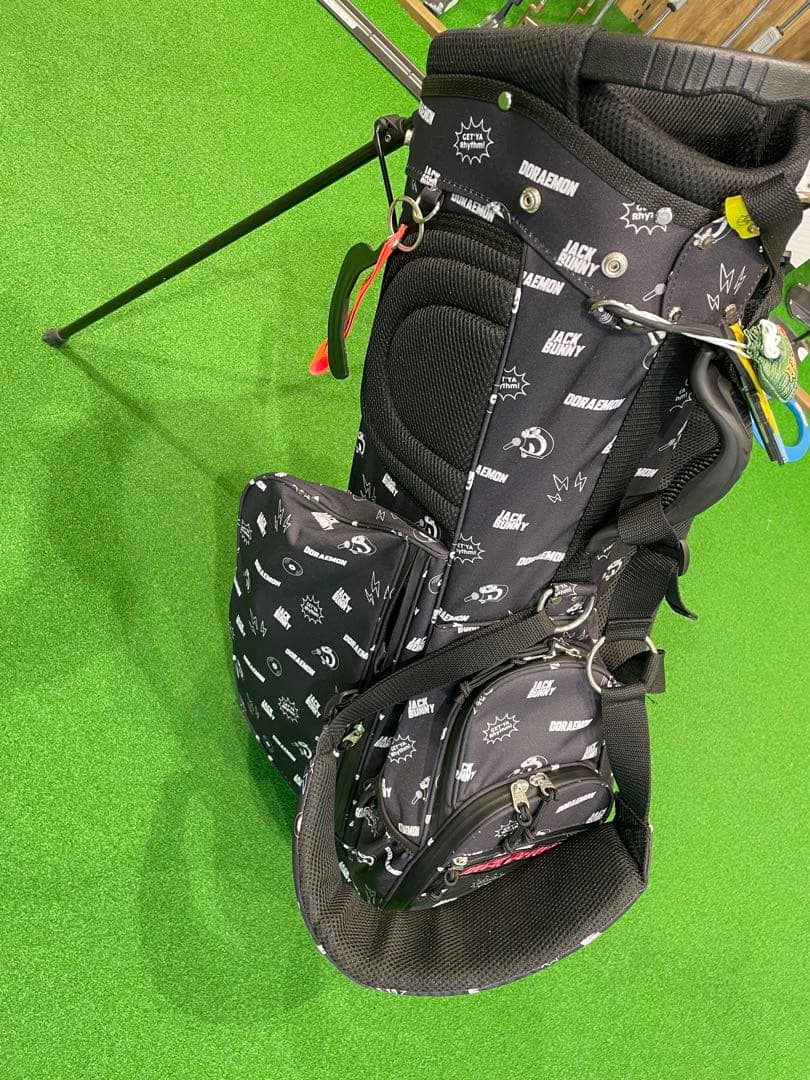 JACK BUNNY キャディバッグ ブラック　ドラえもん