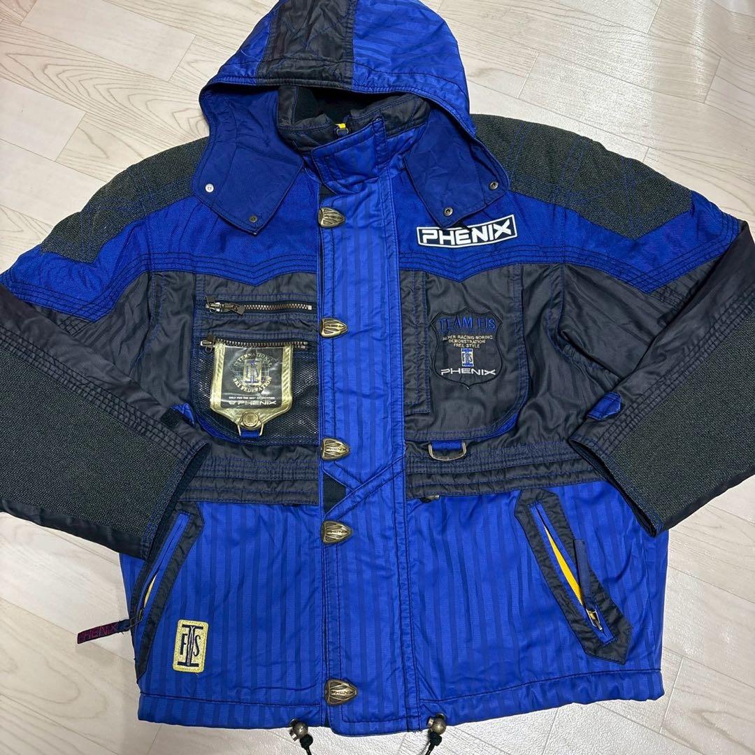 PHENIX スキーウェア 青/黒 フード付き　M 送料無料