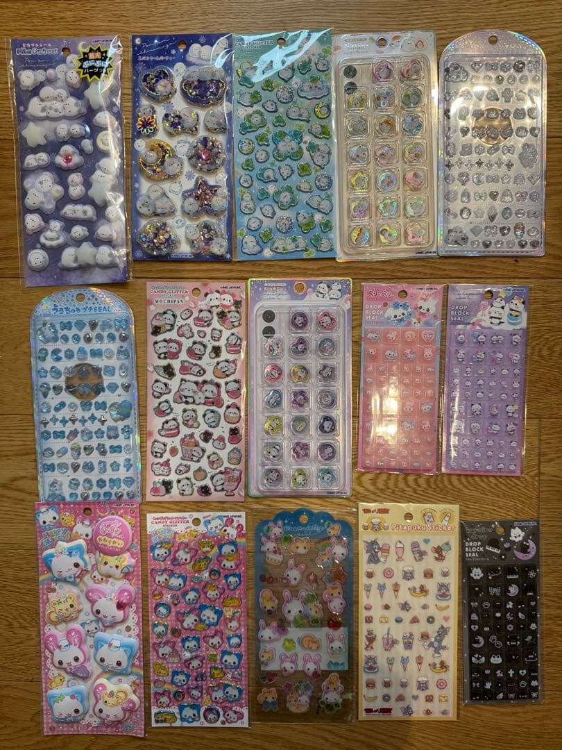 シール15枚セット　うるちゅる　おはじき　ピカプニ　ボンボンドロップ