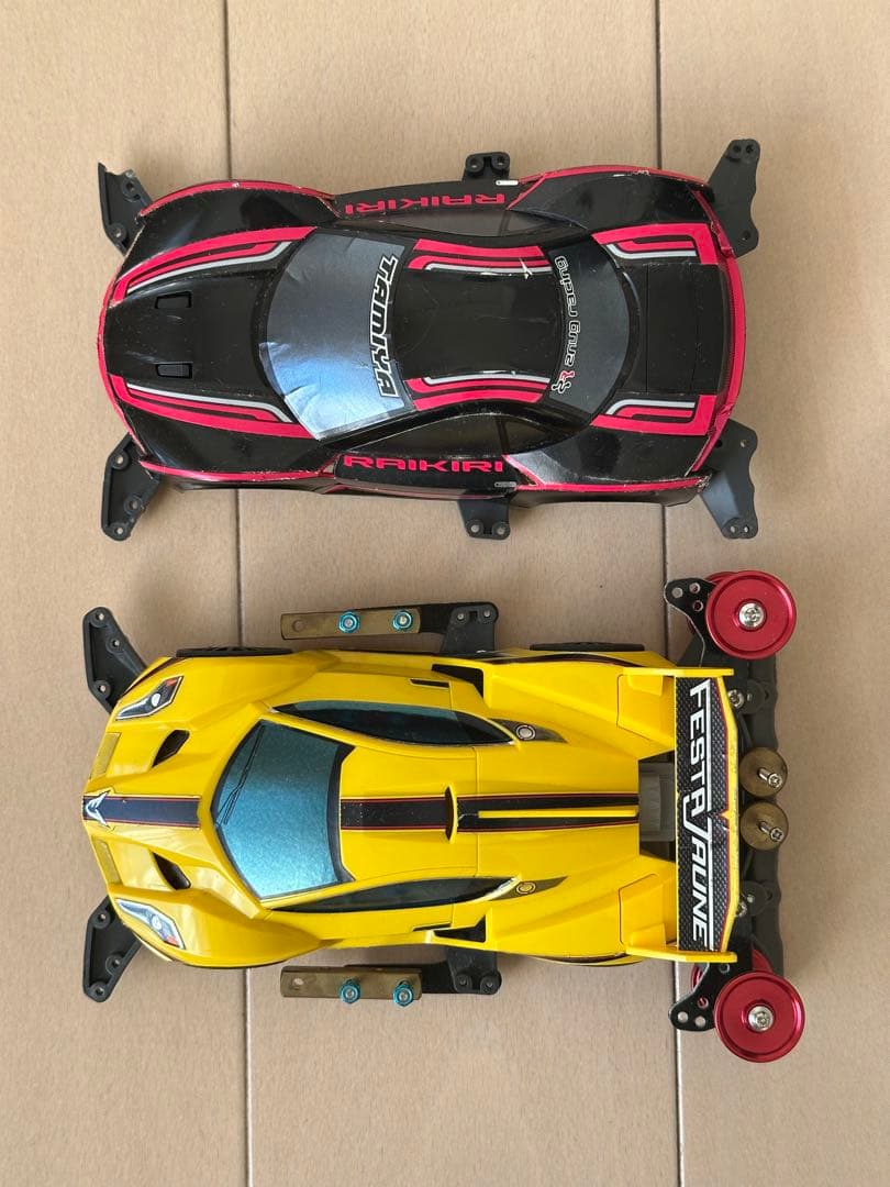 ミニ四駆 Festa Jaune, Raikiri & パーツセット 車検ゲージ