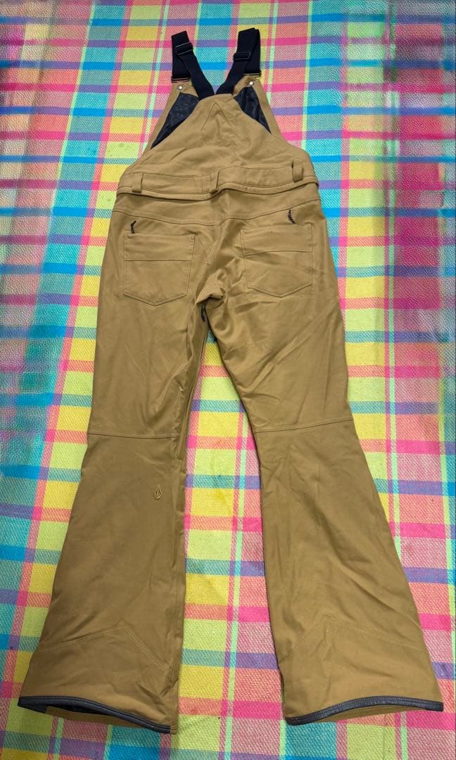 VOLCOM ブラウン オーバーオール リブパンツ