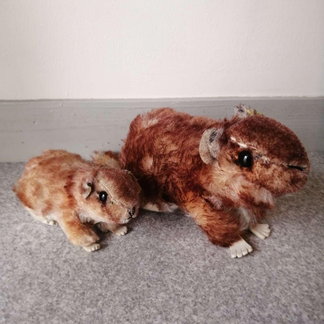 シュタイフ マーモットの親子