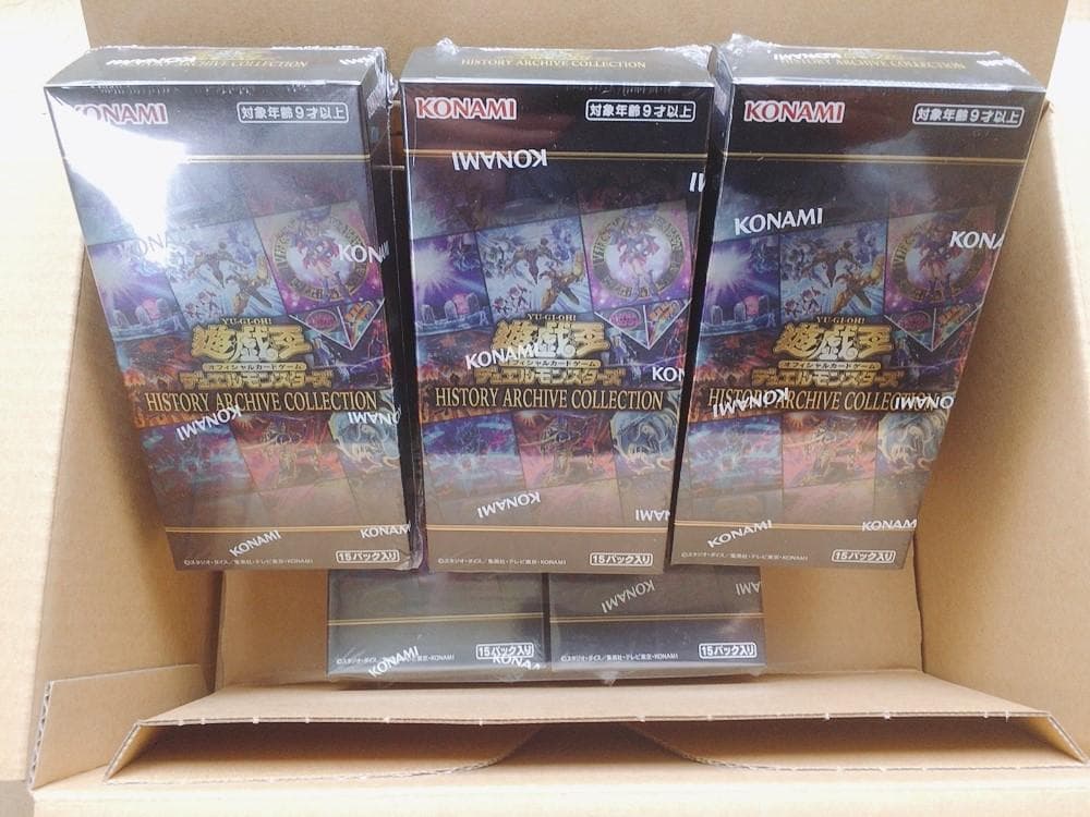 遊戯王 ヒストリーアーカイブコレクション 5BOX　未開封　KONAMI当選品