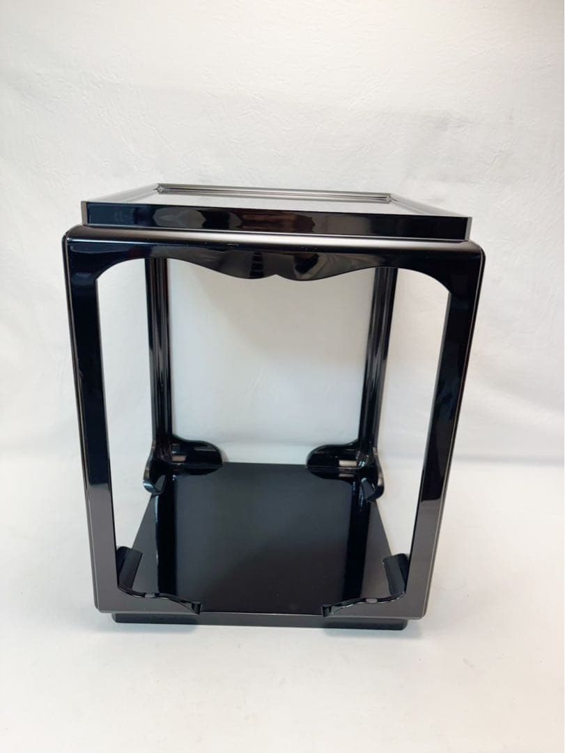 美品 茶道具 木製黒真塗 高麗卓 煎茶道具 茶棚 棚 置棚 水指棚 共箱