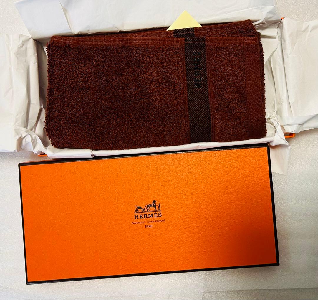 新品　HERMES エルメス フェイタオル　箱
