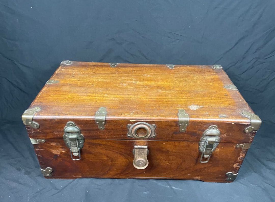 衣装箱 特大 木箱 ヴィンテージ 古道具 銭箱 収納 木製