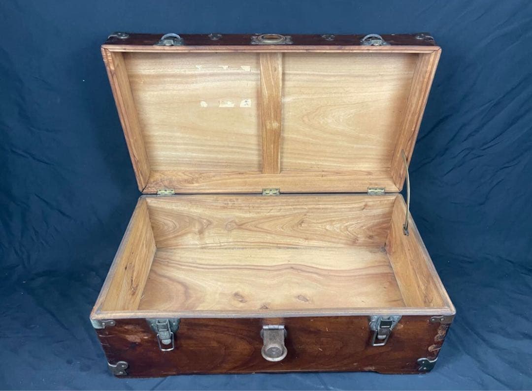 衣装箱 特大 木箱 ヴィンテージ 古道具 銭箱 収納 木製