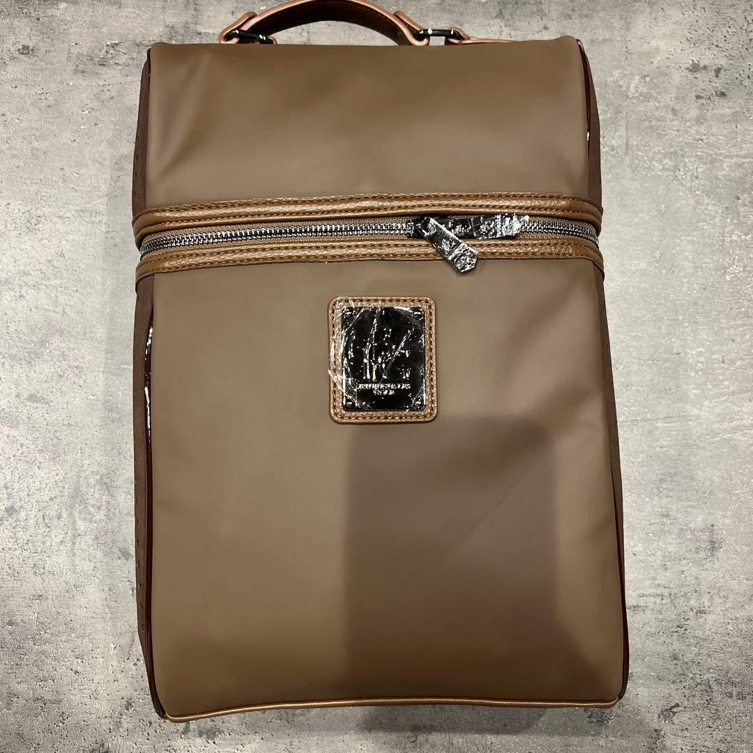 PIU1UGUALE3 GOLF ブラウンナイロンシューズケース