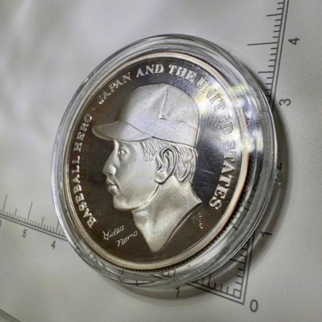 LA☆野茂 ロサンゼルス・ ドジャース 999 純銀 ケース付き