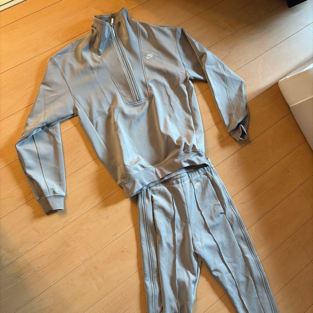 男女兼用Nike ジャージ上下セット グレー ハーフジップフルジップパンツ