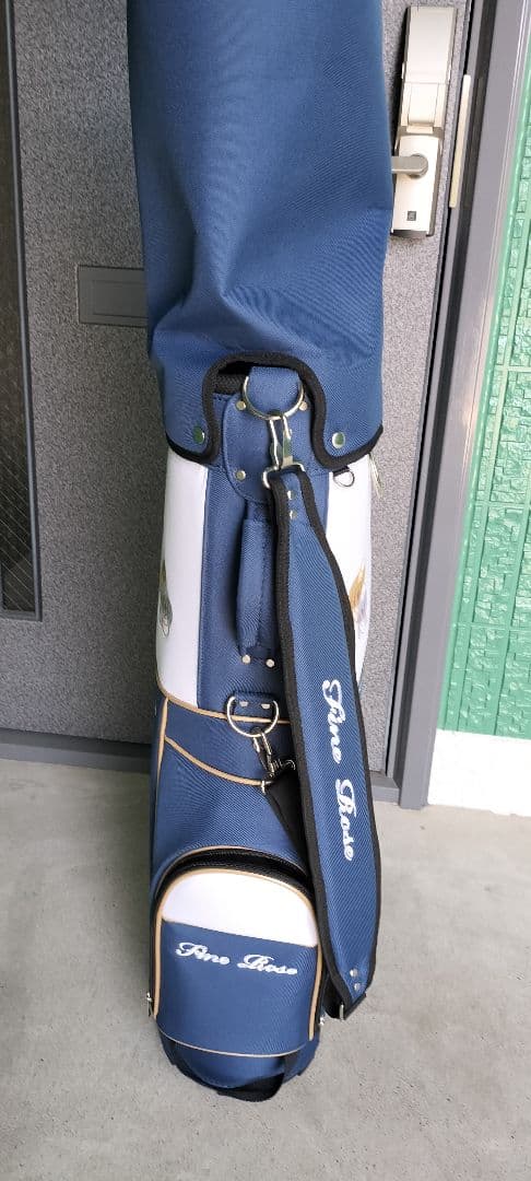 オリマー　レディースキャディバッグ 　ネイビー ホワイト ロゴ入り