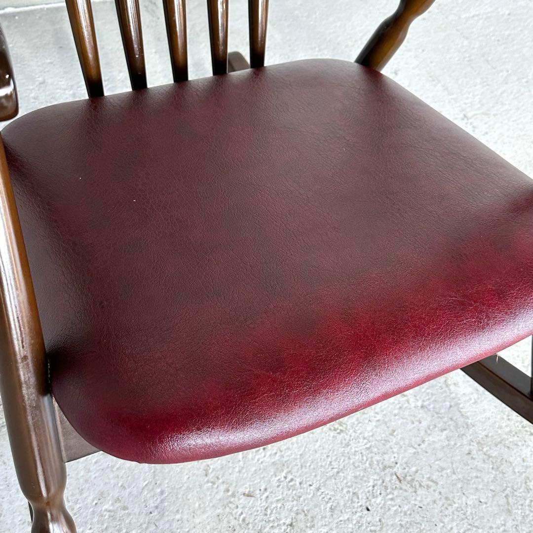 ★古家具ビンテージ★鳥取家具 木製フレーム ロッキングチェア ミッドセンチュリー