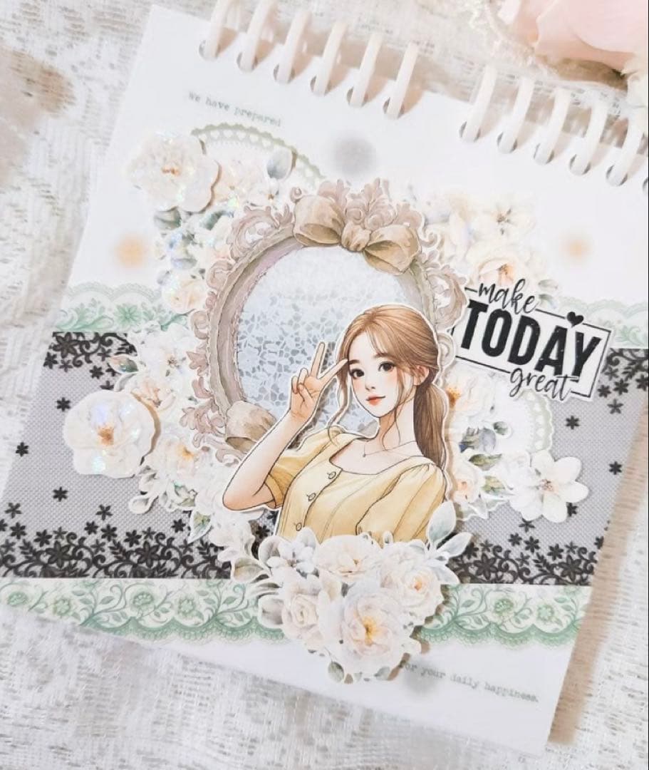 ggaggong アイボリーブルームPETテープ