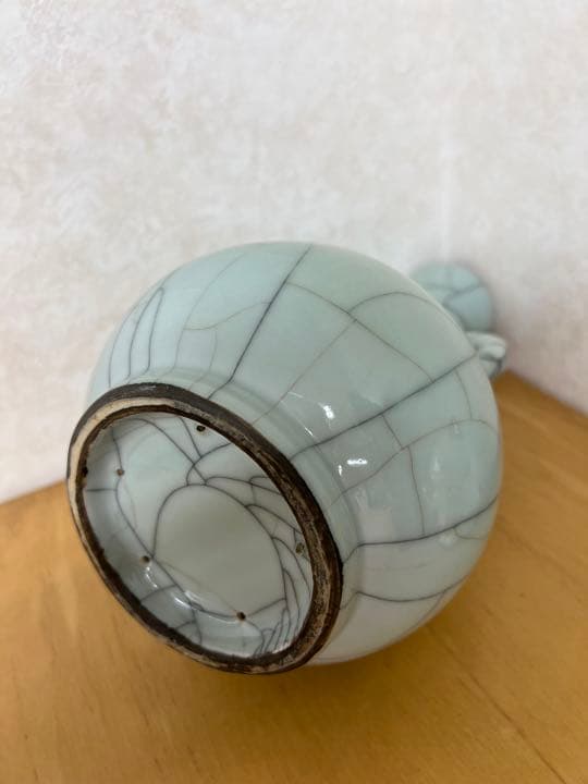 中国元明模倣宗朝官窯花瓶　骨董唐物古美術品アンティーク江戸　コレクション　青磁