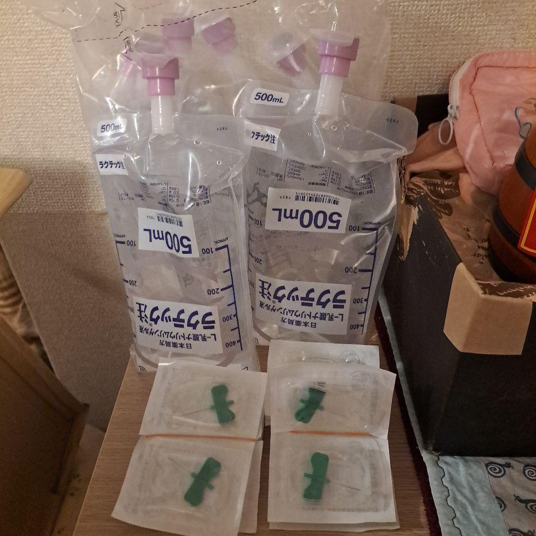 二プロ輸液投与セット 80セット+　ラクテック液１４個　針２８個