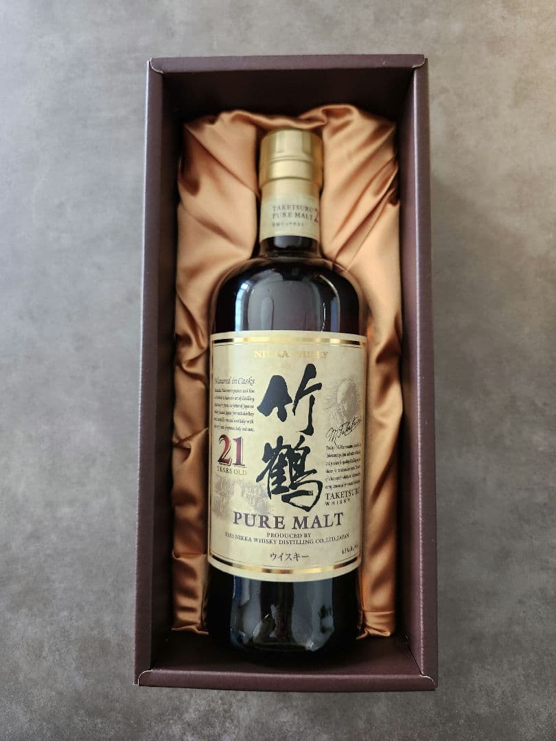 ニッカ 竹鶴 21年 ピュアモルト 未開栓 箱付き ウイスキー