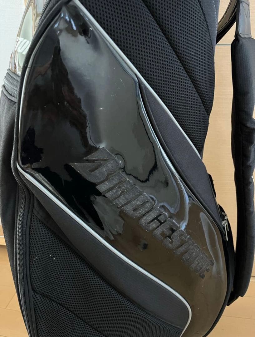 ブリヂストン　ゴルフバッグ　キャディバッグ　ブラックエナメル　送料無料　シンプル