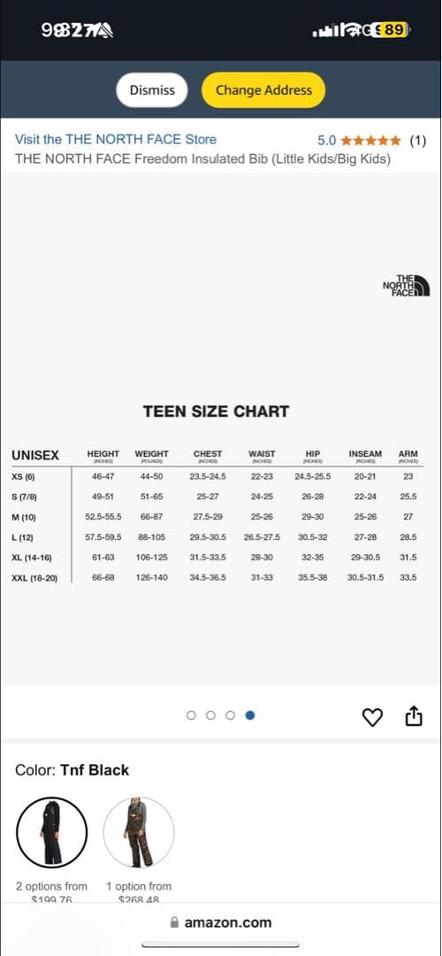 THE NORTH FACE ブラックスノーボードウェア (Youth XL)