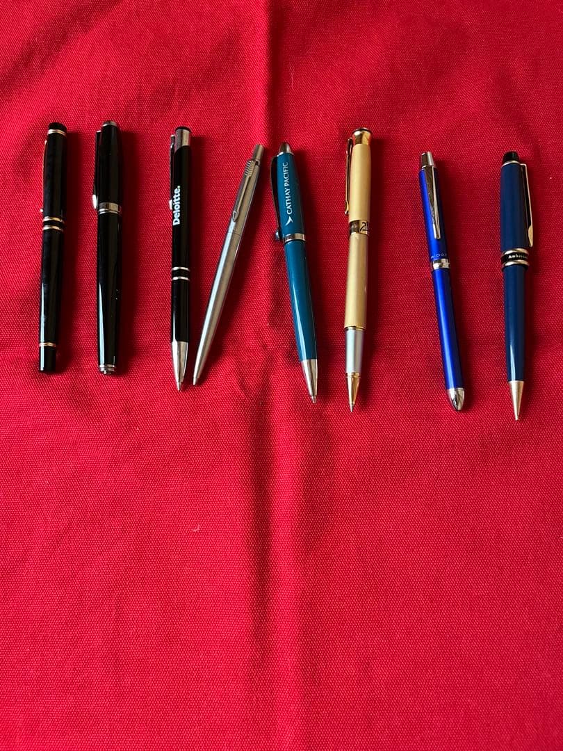 パイロット万年筆14K他ボールペン、シャーペン8本セット