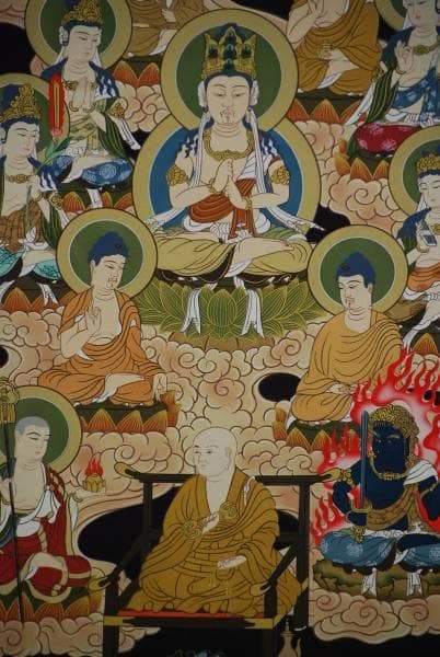 真作/雅鳳/十三佛図/美品/桐共箱付/布袋屋掛軸HC-729