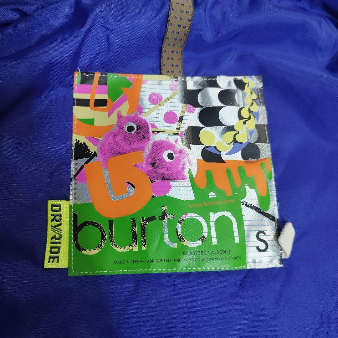 極美品　BURTON　スノボウェア　スキー　上着　ジャケット　青　S