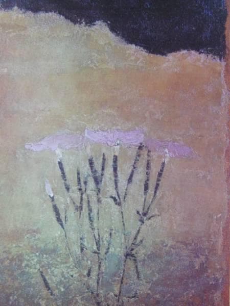 香月 泰男、撫子、高級希少画集画、版上サイン入 新品額付