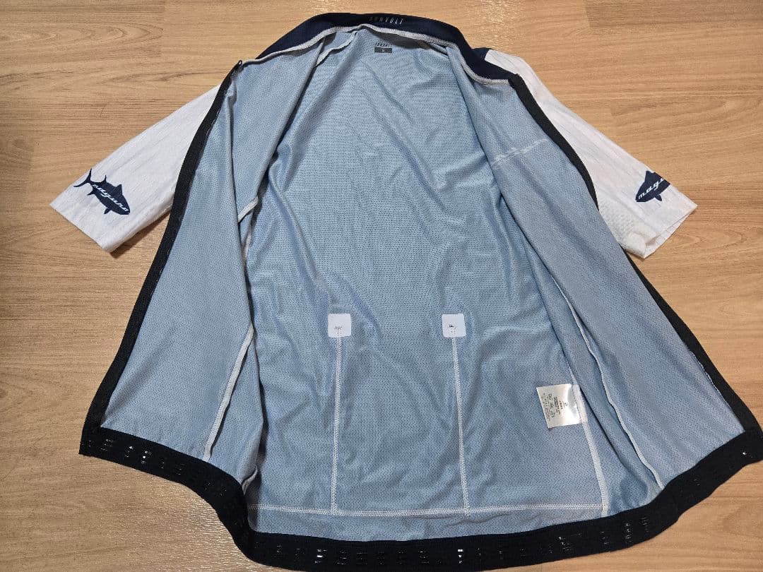 SUNVOLT 半袖サイクルジャージ メンズS ネイビー/ホワイト マグロ