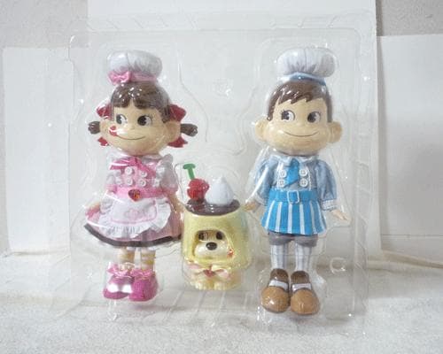 開封品　希少　極美品　不二家　パティシエ　ペコポコ&ドッグ人形　フィギュア