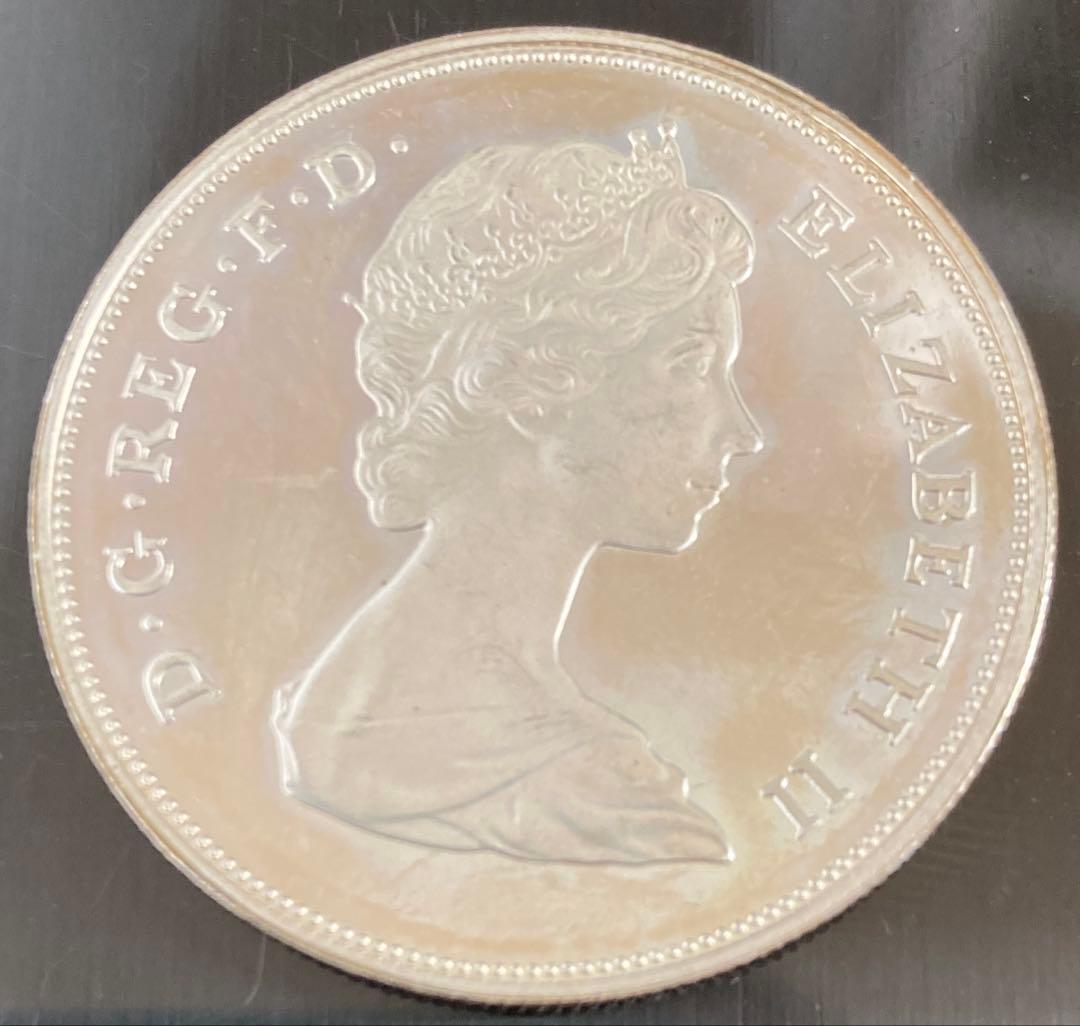 1980 イギリス 80周年記念25ペンス銀貨
