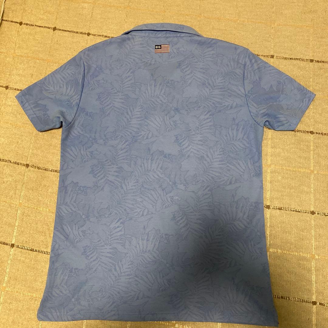 BRIEFING ポロシャツ XL ライトブルー 葉柄