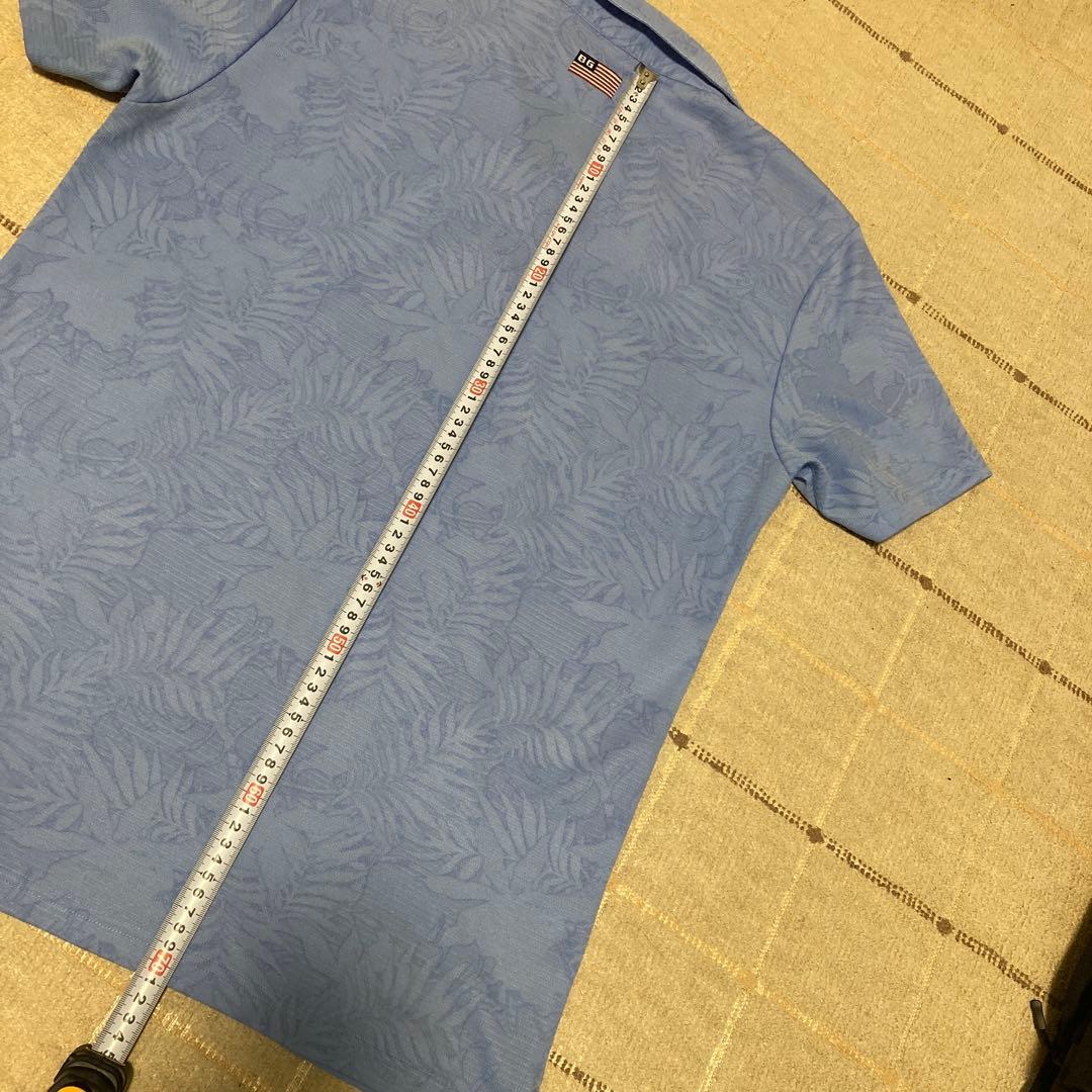 BRIEFING ポロシャツ XL ライトブルー 葉柄