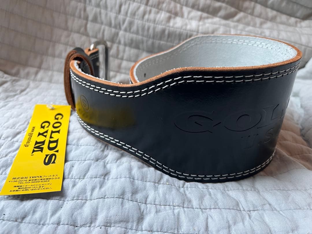 きゃりーあうと様GOLD'S GYM ゴールドジム　EXレザーパワーベルト S