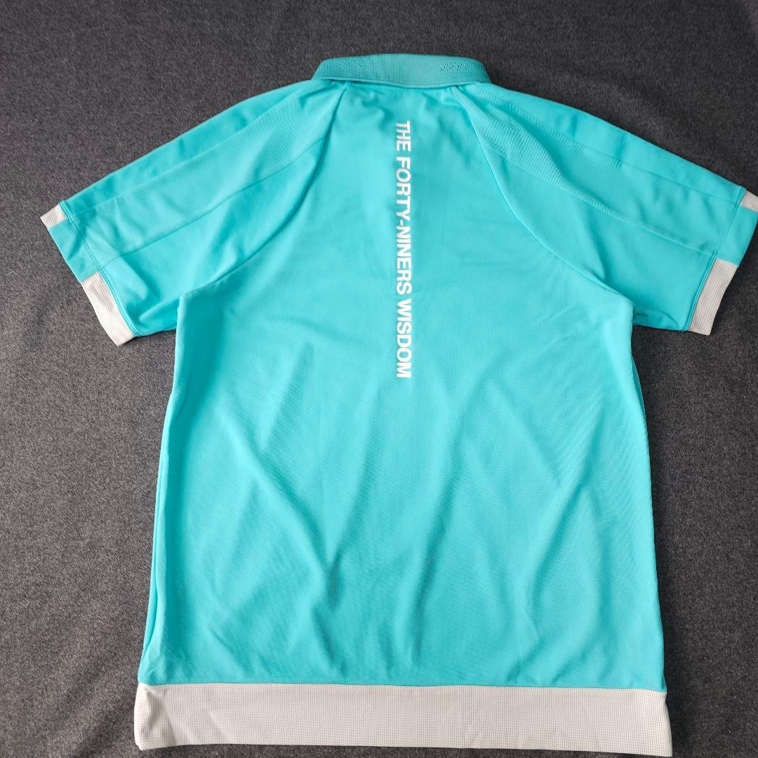 【TFW49】背中 ロゴネーム 半袖ゴルフポロシャツ ミントグリーン XL