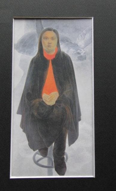 藤井康夫、【娘の休日（水族館）】、希少な額装用画集より