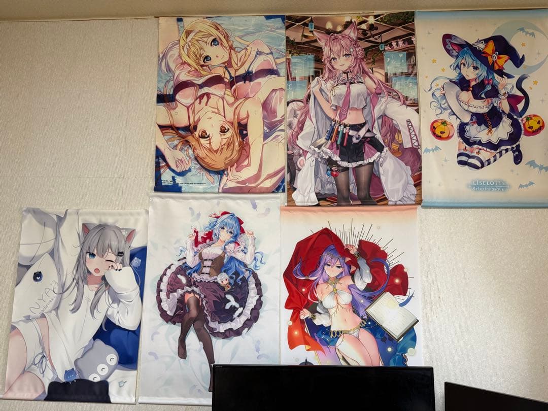 Vtuber、アニメキャラ　タペストーリー、アクスタ他