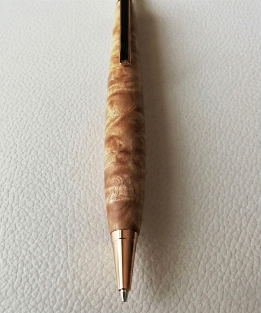 【極上杢】 マーブルウッド　KenThin スリムドロップシャープペンシル