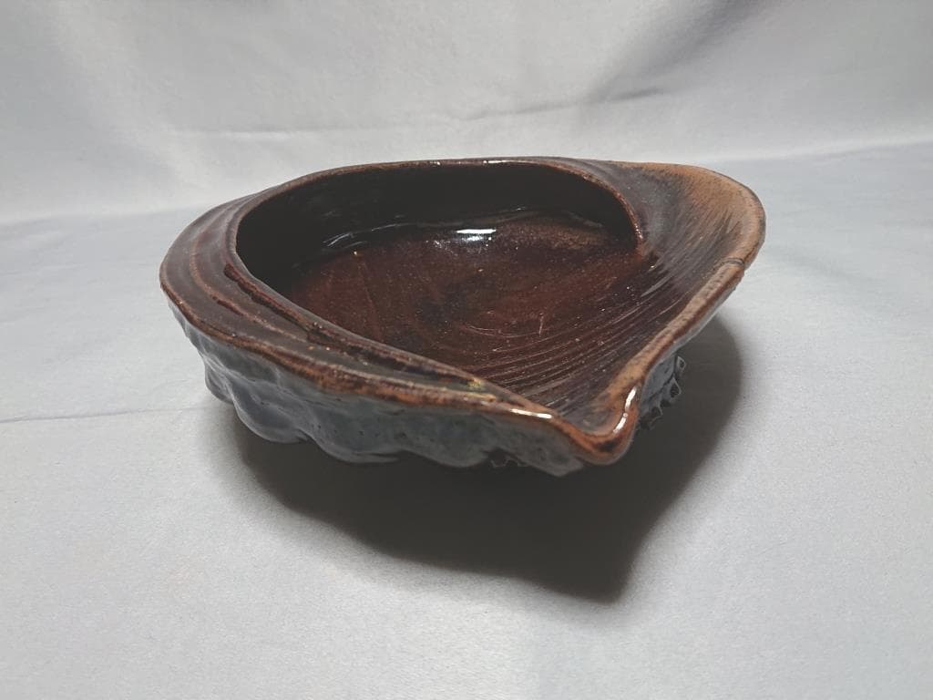 47　旧家蔵出し　茶道具　古高取　鮑型　鉢