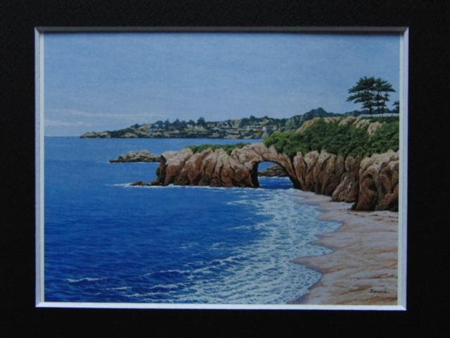 溝口七生、【ナチュラルブリッジ（サンタ・クルス）】、希少な画集より、状態良好