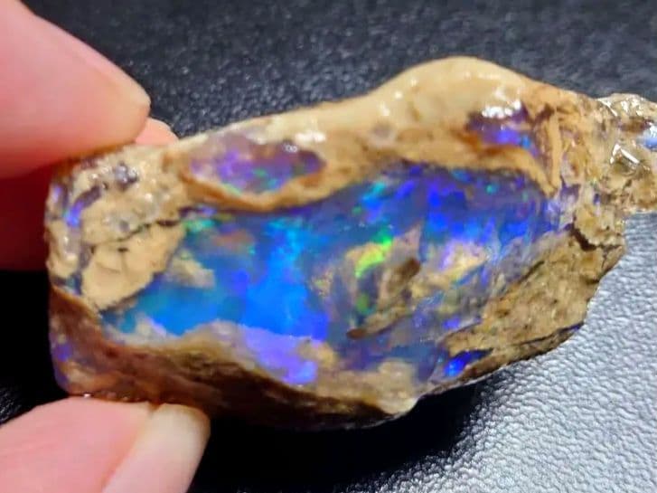 【60CT】エチオピア　オパール　原石　青　クリア　透明　ウェロ産