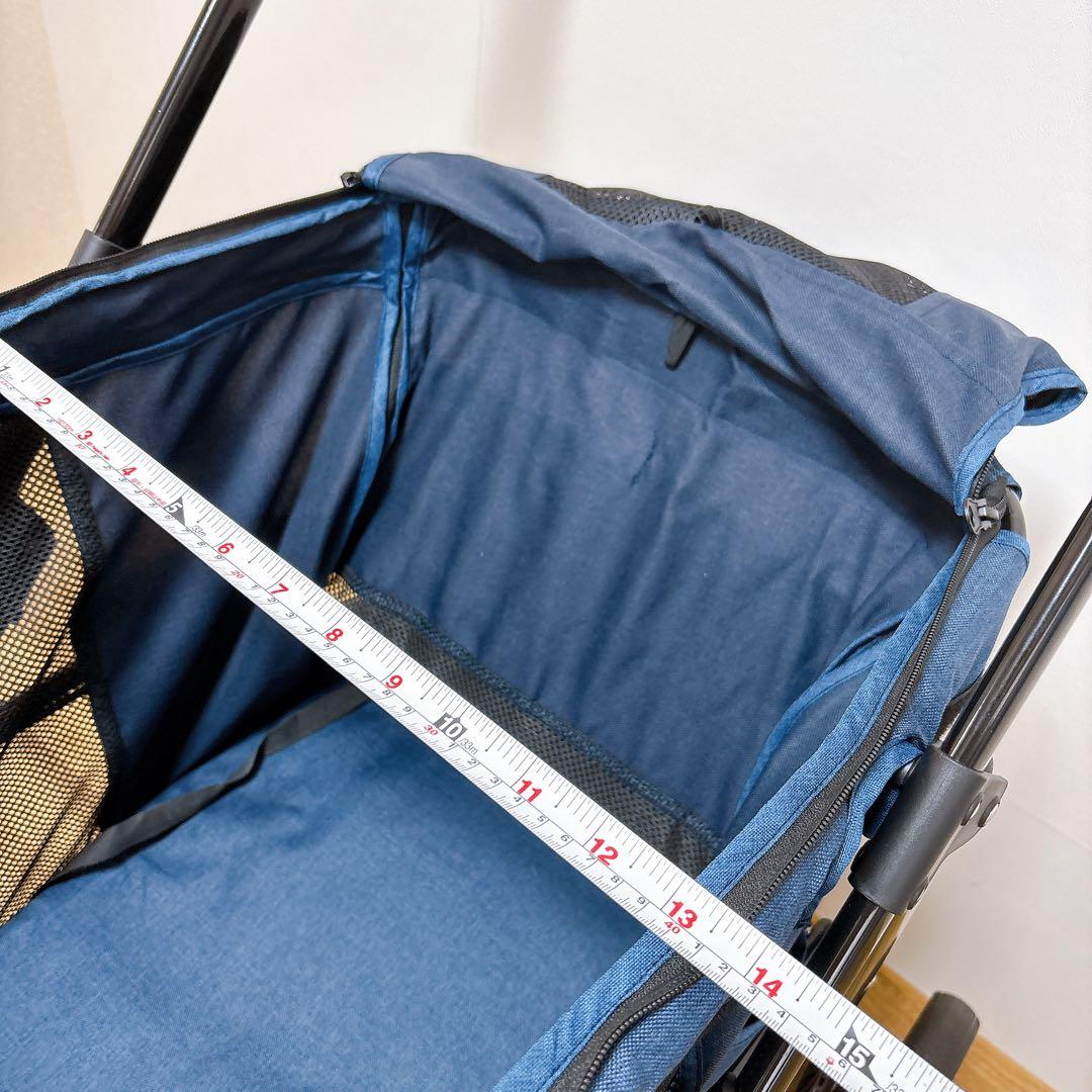 美品　Bello ペットカート デニム　犬用　ペットバギー　折りたたみ式