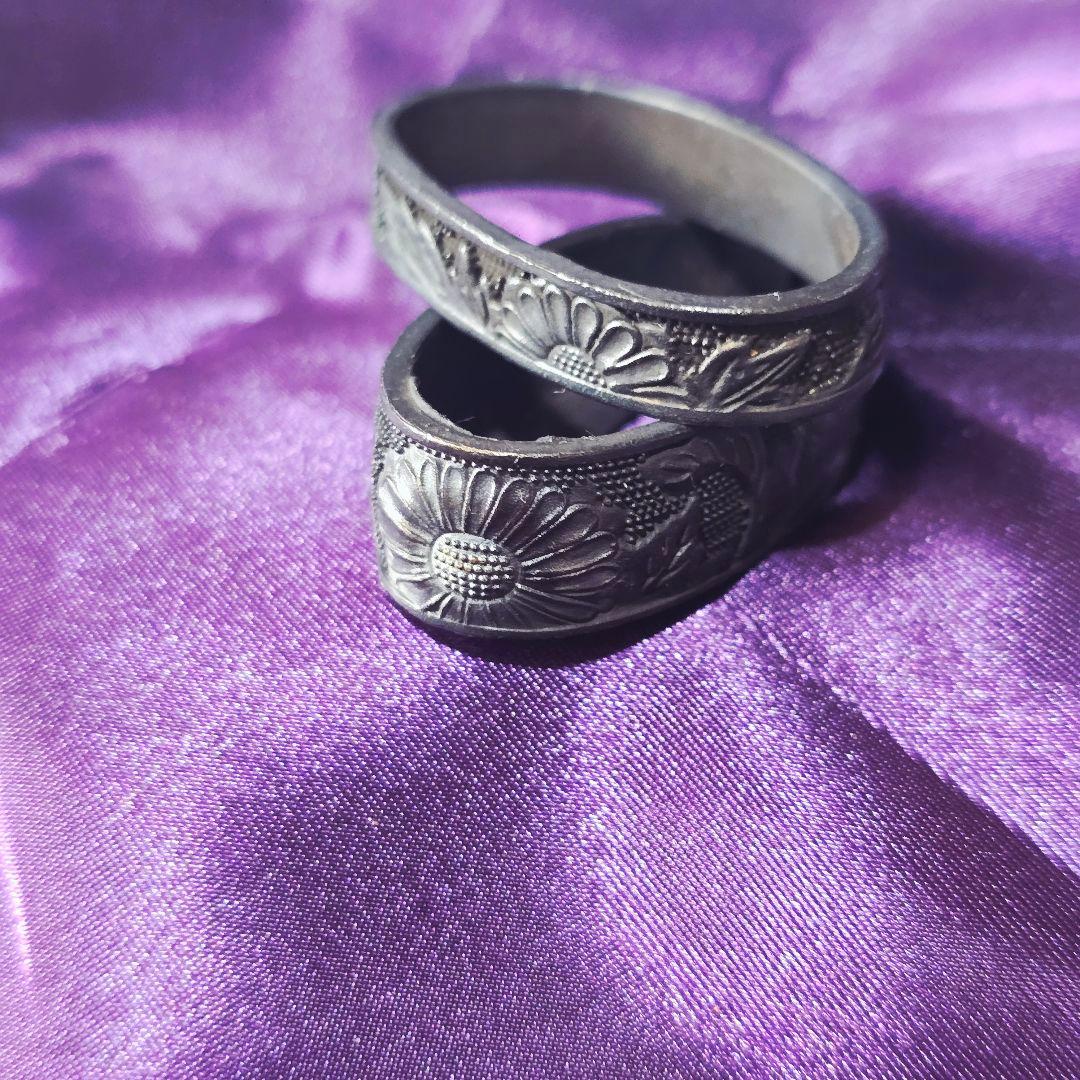 菊花文 銅地緑頭 半太刀拵 縁頭・栗形・尻金 揃金具 大縁42mm